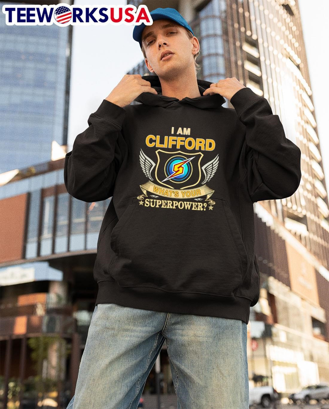 I Am Clifford what's your superpower - Adult & Kids T-Shirts, Sweatshirts & Hoodies apparel design preview 3