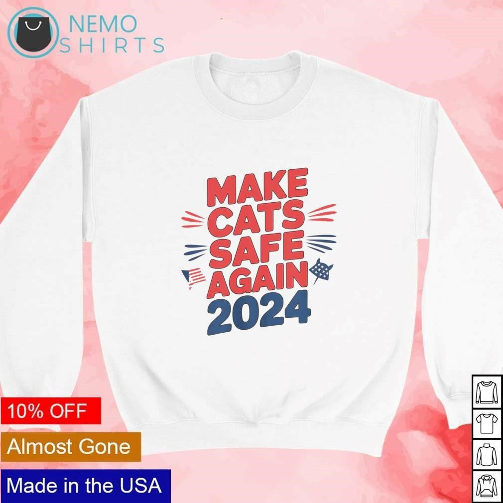 Make cats safe again 2024 debate - Adult & Kids T-Shirts, Sweatshirts & Hoodies apparel design preview 4