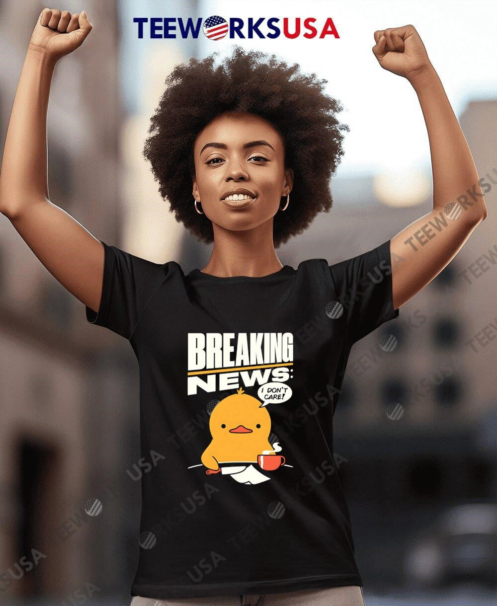 Breaking News I don't care Duck cartoon - Adult & Kids T-Shirts, Sweatshirts & Hoodies apparel design preview 7