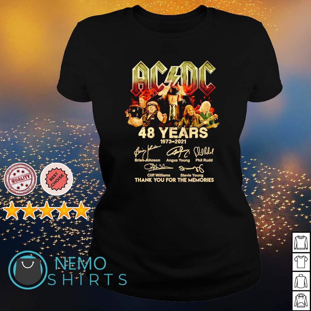 ACDC 48 years 1973 2021 thank you for the memories - Adult & Kids T-Shirts, Sweatshirts & Hoodies apparel design preview 3
