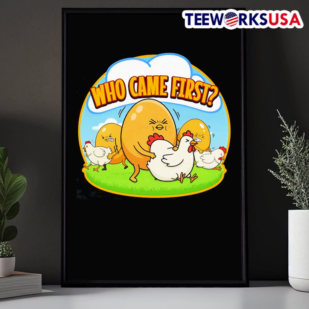 Who came first chicken egg - Adult & Kids T-Shirts, Sweatshirts & Hoodies apparel design preview 5