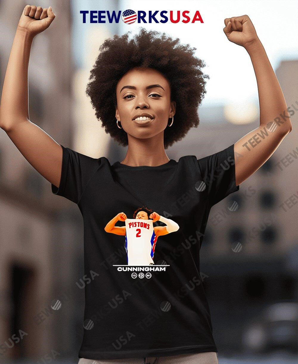 Detroit Pistons Cade Cunningham Game Winner - Adult & Kids T-Shirts, Sweatshirts & Hoodies apparel design preview 7