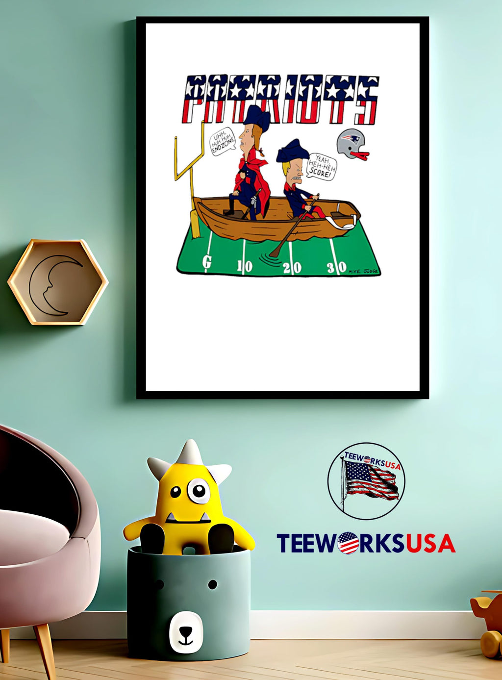 New England Patriots Beavis And Butt - Adult & Kids T-Shirts, Sweatshirts & Hoodies apparel design preview 3