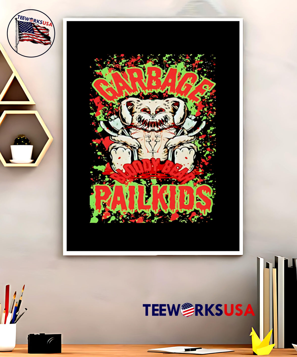 Garbage Bloody Bear Pail - Adult & Kids T-Shirts, Sweatshirts & Hoodies apparel design preview 5