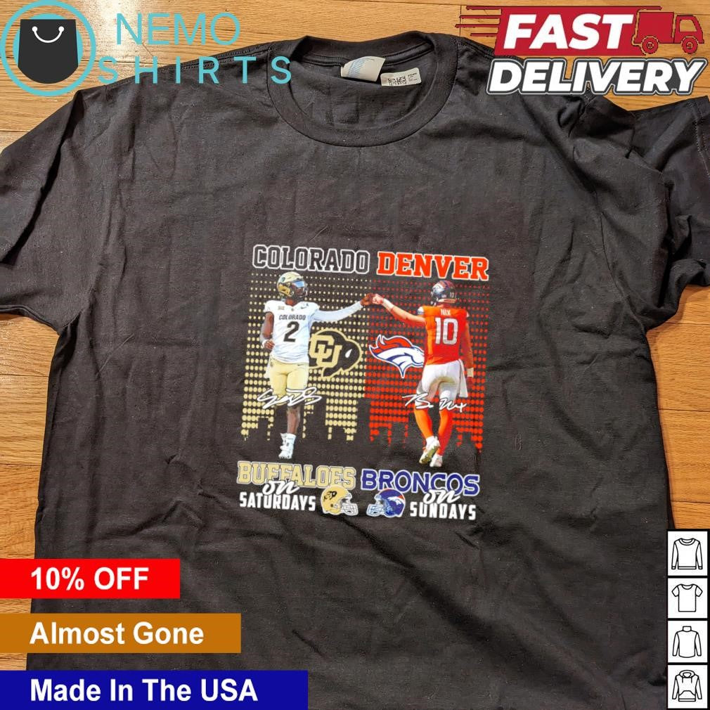 Colorado Buffaloes Travis Hunter on Saturdays and - Adult & Kids T-Shirts, Sweatshirts & Hoodies apparel design preview 4