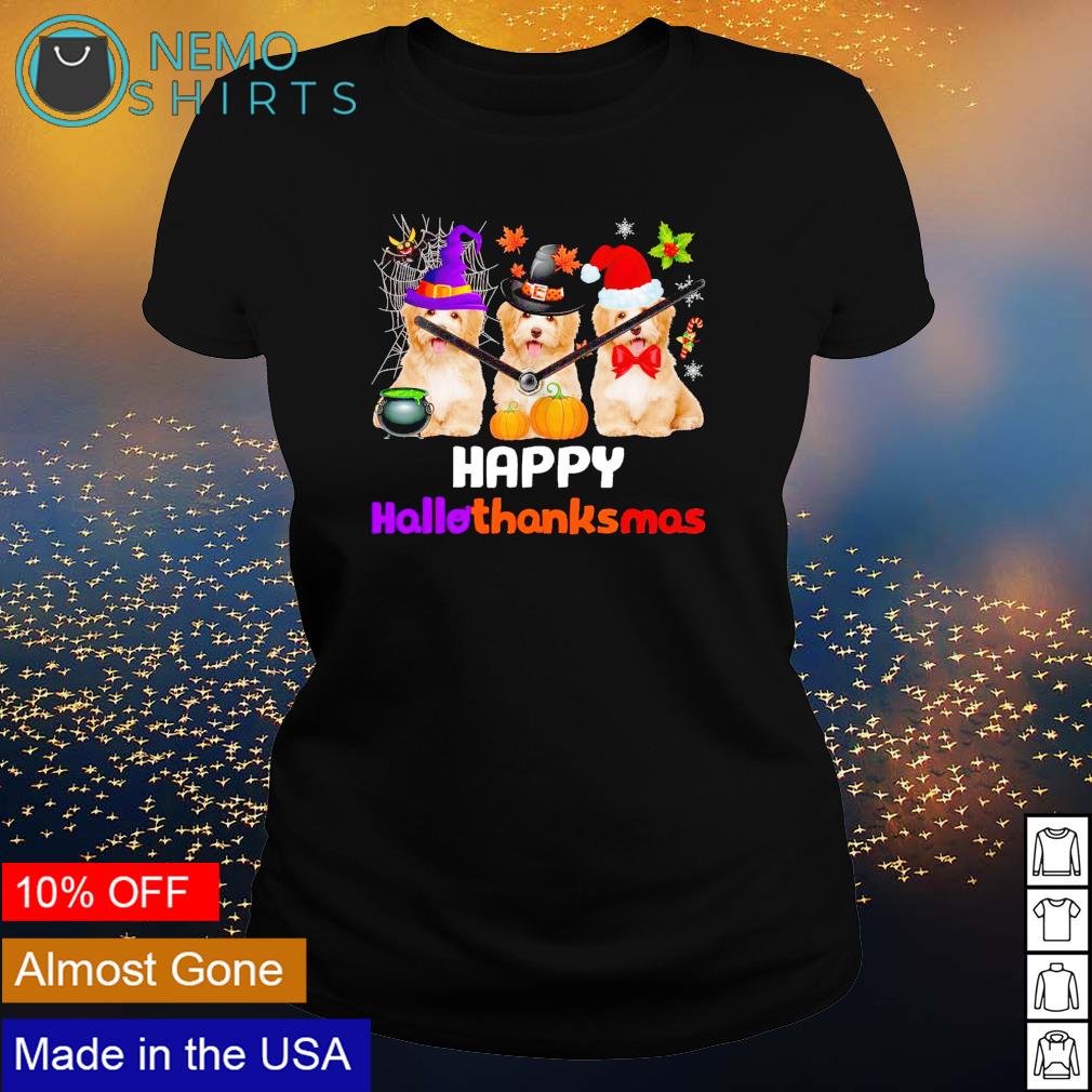 Cat happy Hallothanksmas - Adult & Kids T-Shirts, Sweatshirts & Hoodies apparel design preview 3