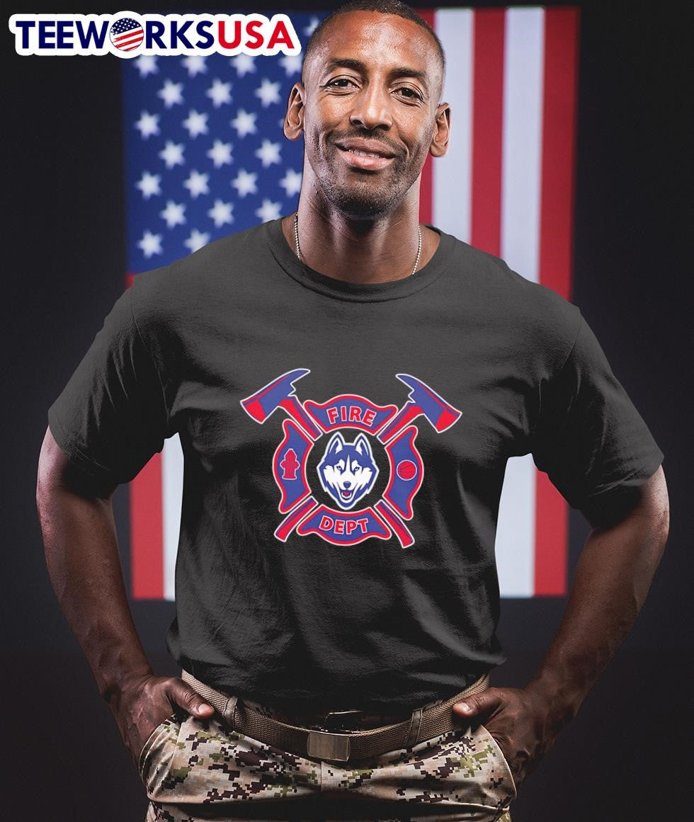 Fire dept UConn Huskies basketball - Adult & Kids T-Shirts, Sweatshirts & Hoodies apparel design preview 1