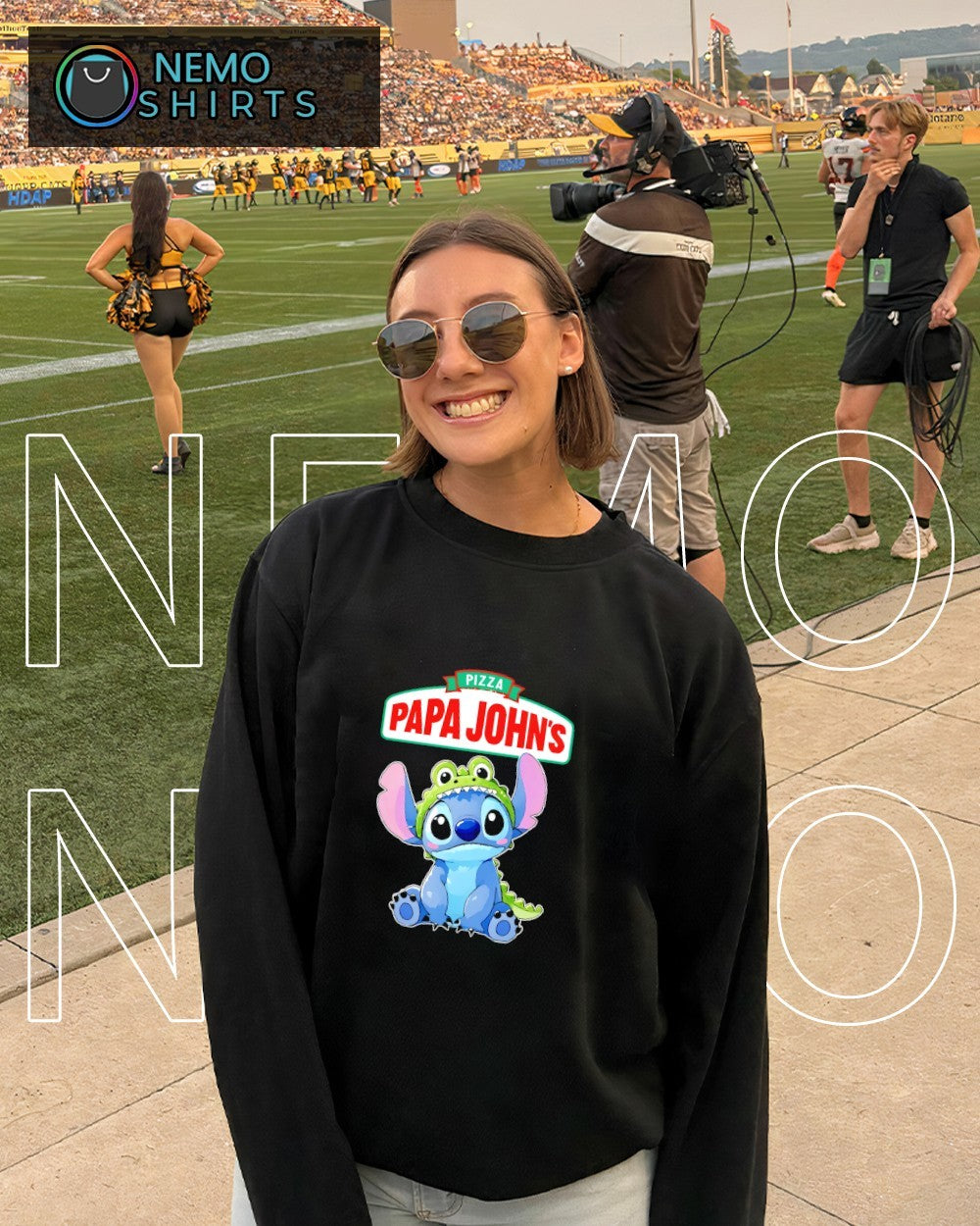 Stitch Cosplay Crocodile x Pizza Papa John's - Adult & Kids T-Shirts, Sweatshirts & Hoodies apparel design preview 6