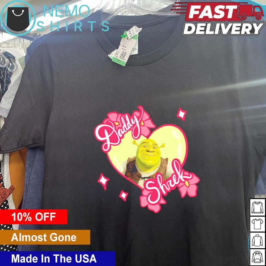 Daddy Shrek heart floral - Adult & Kids T-Shirts, Sweatshirts & Hoodies apparel design preview 5