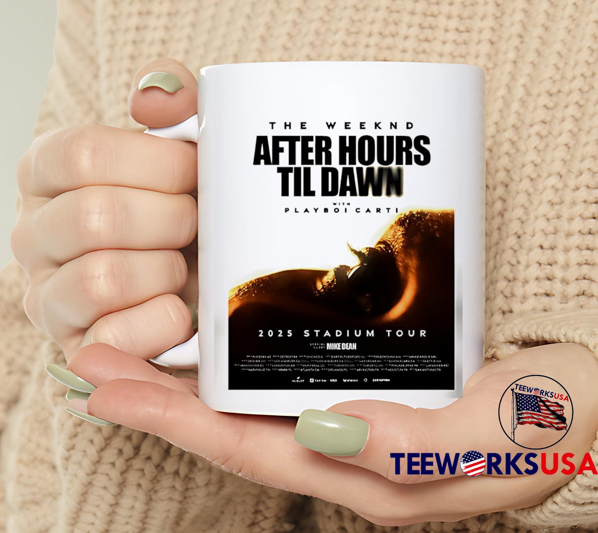 The Weeknd Stadium Tour 2025 Poster After Hours Til - Adult & Kids T-Shirts, Sweatshirts & Hoodies apparel design preview 6