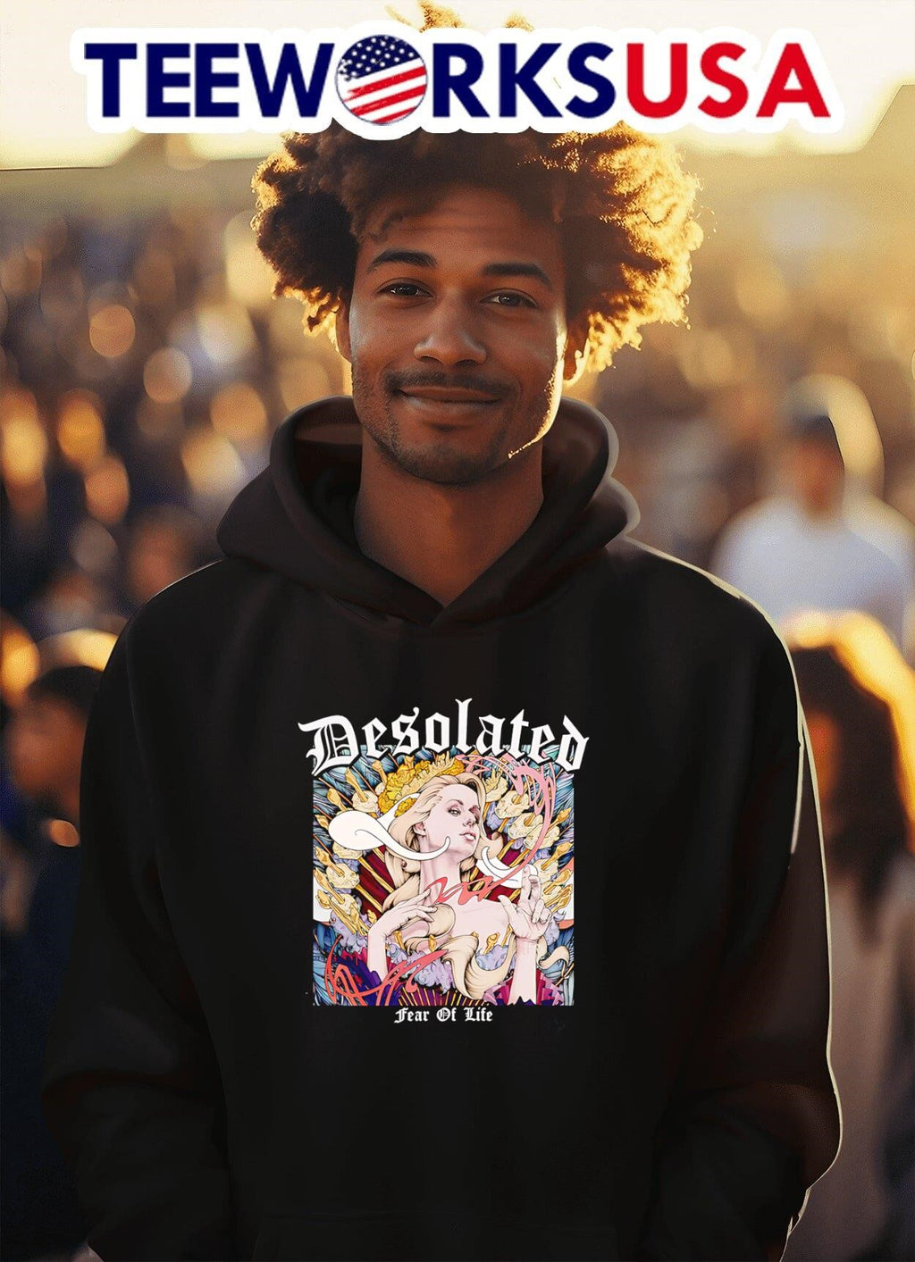 Desolated Fear Of Life - Adult & Kids T-Shirts, Sweatshirts & Hoodies apparel design preview 2