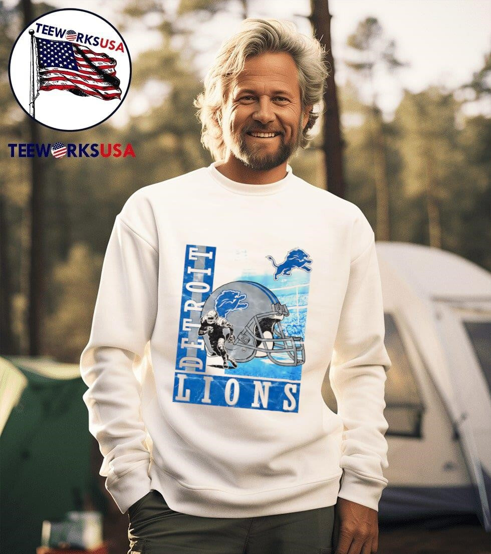 Detroit Lions helmet dash - Adult & Kids T-Shirts, Sweatshirts & Hoodies apparel design preview 3