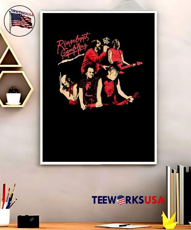 Riverboat Gamblers Band Playing Instruments Rock - Adult & Kids T-Shirts, Sweatshirts & Hoodies apparel design preview 5