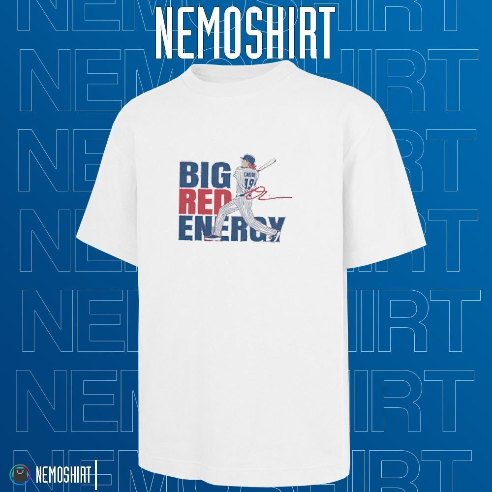 Big red energy Owen Caissie Chicago Cubs - Adult & Kids T-Shirts, Sweatshirts & Hoodies apparel design preview 1