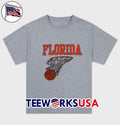 Florida Basketball Graphic with Hoop and Ball - Adult & Kids T-Shirts, Sweatshirts & Hoodies apparel design preview 1