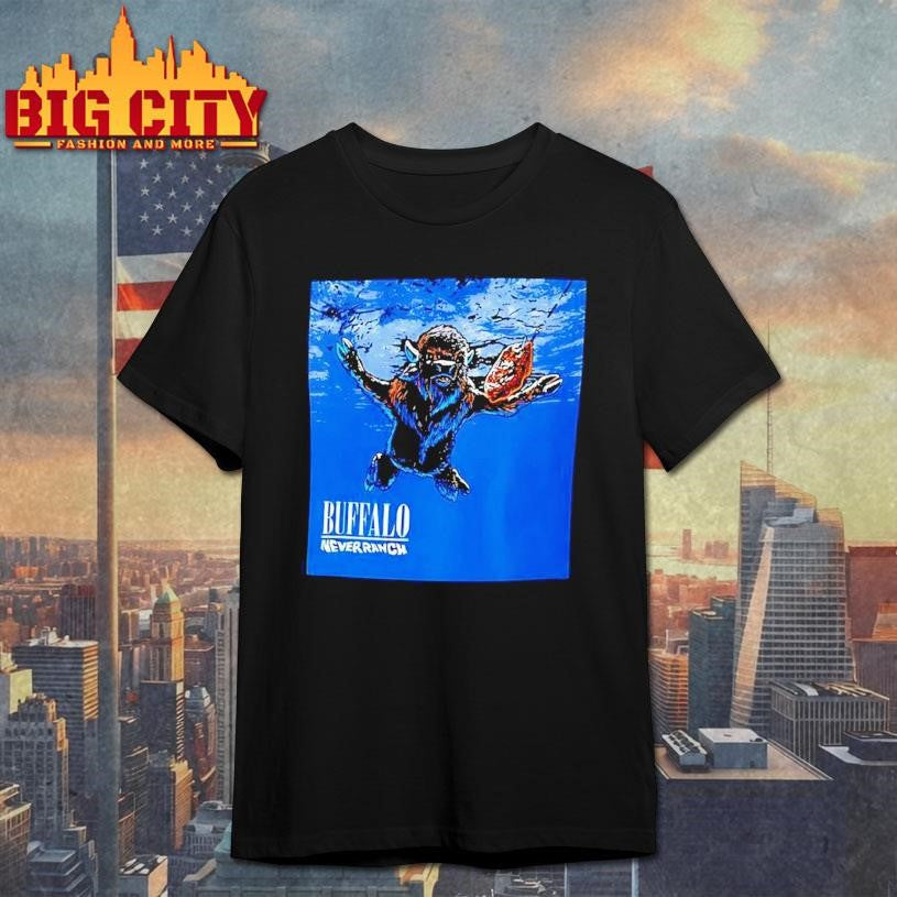 Buffalo Never Ranch Swimming Underwater - Adult & Kids T-Shirts, Sweatshirts & Hoodies apparel design preview 1