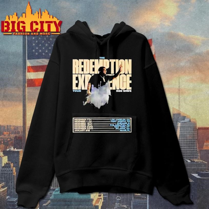 Rod Wave The Redemption Experience Tour - Adult & Kids T-Shirts, Sweatshirts & Hoodies apparel design preview 2