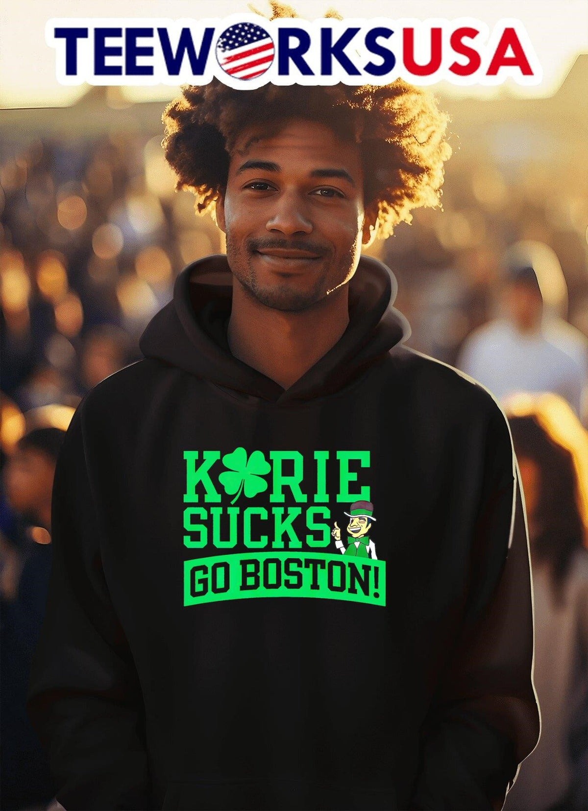 Kyrie Irving sucks go Boston Celtics - Adult & Kids T-Shirts, Sweatshirts & Hoodies apparel design preview 2