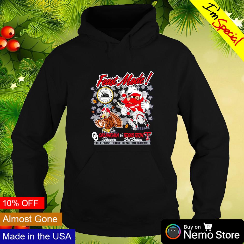 Texas Tech Red Raiders vs Oklahoma Sooners feast mode - Adult & Kids T-Shirts, Sweatshirts & Hoodies apparel design preview 2
