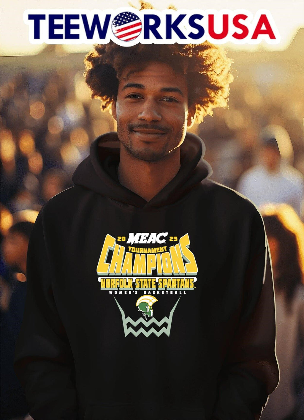 Norfolk State Spartans 2025 MEAC Women's Basketball - Adult & Kids T-Shirts, Sweatshirts & Hoodies apparel design preview 2