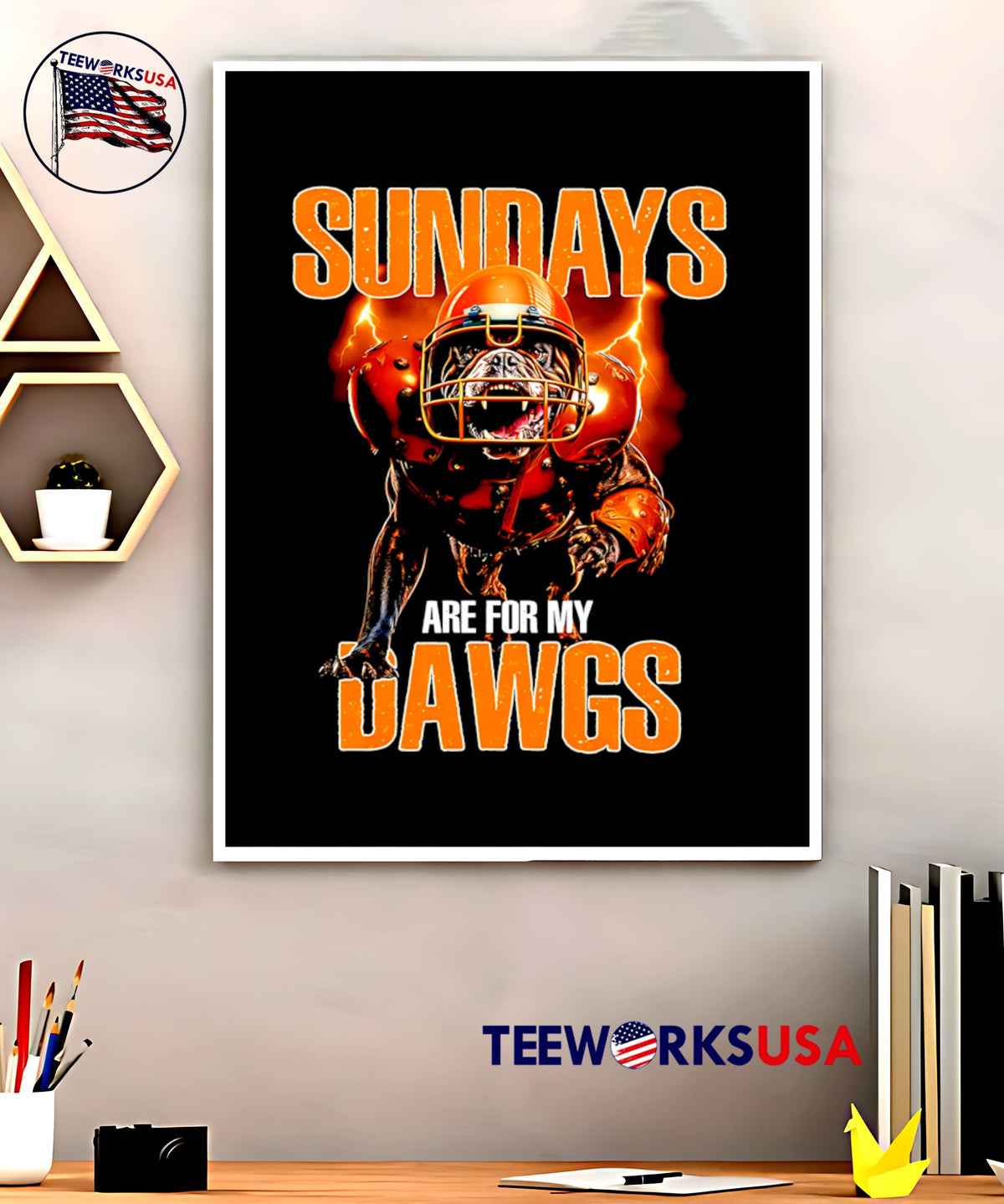Sundays Are For My Dawgs, Dog Head Cleveland Sports - Adult & Kids T-Shirts, Sweatshirts & Hoodies apparel design preview 5