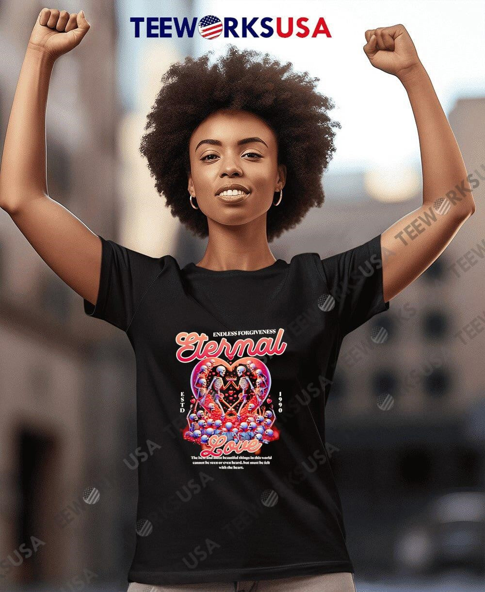 Endless Forgiveness Eternal Love heart skeleton - Adult & Kids T-Shirts, Sweatshirts & Hoodies apparel design preview 8