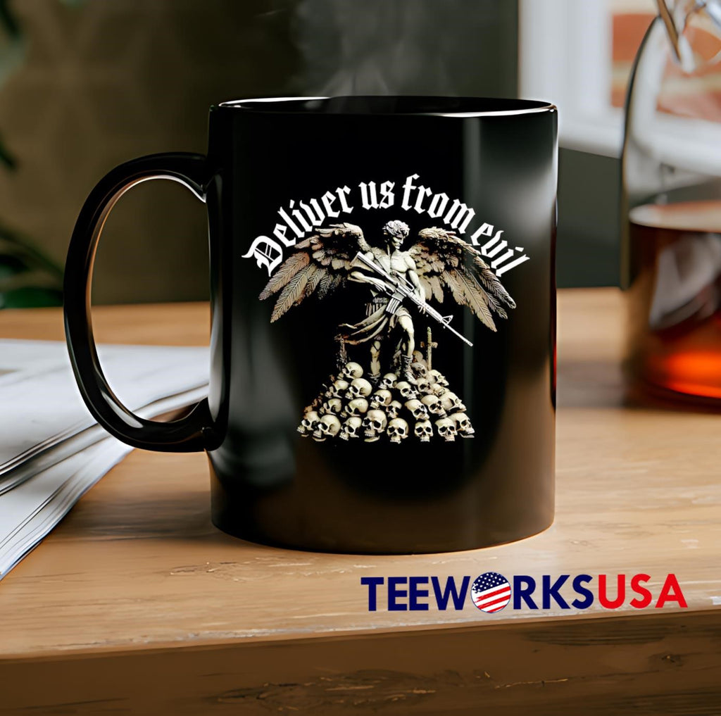 Deliver us from evil gun - Adult & Kids T-Shirts, Sweatshirts & Hoodies apparel design preview 2