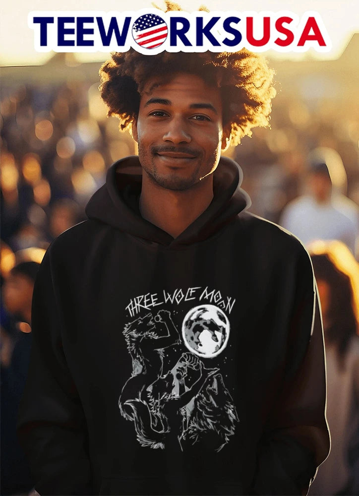 Three Wolf Moon vintage - Adult & Kids T-Shirts, Sweatshirts & Hoodies apparel design preview 3
