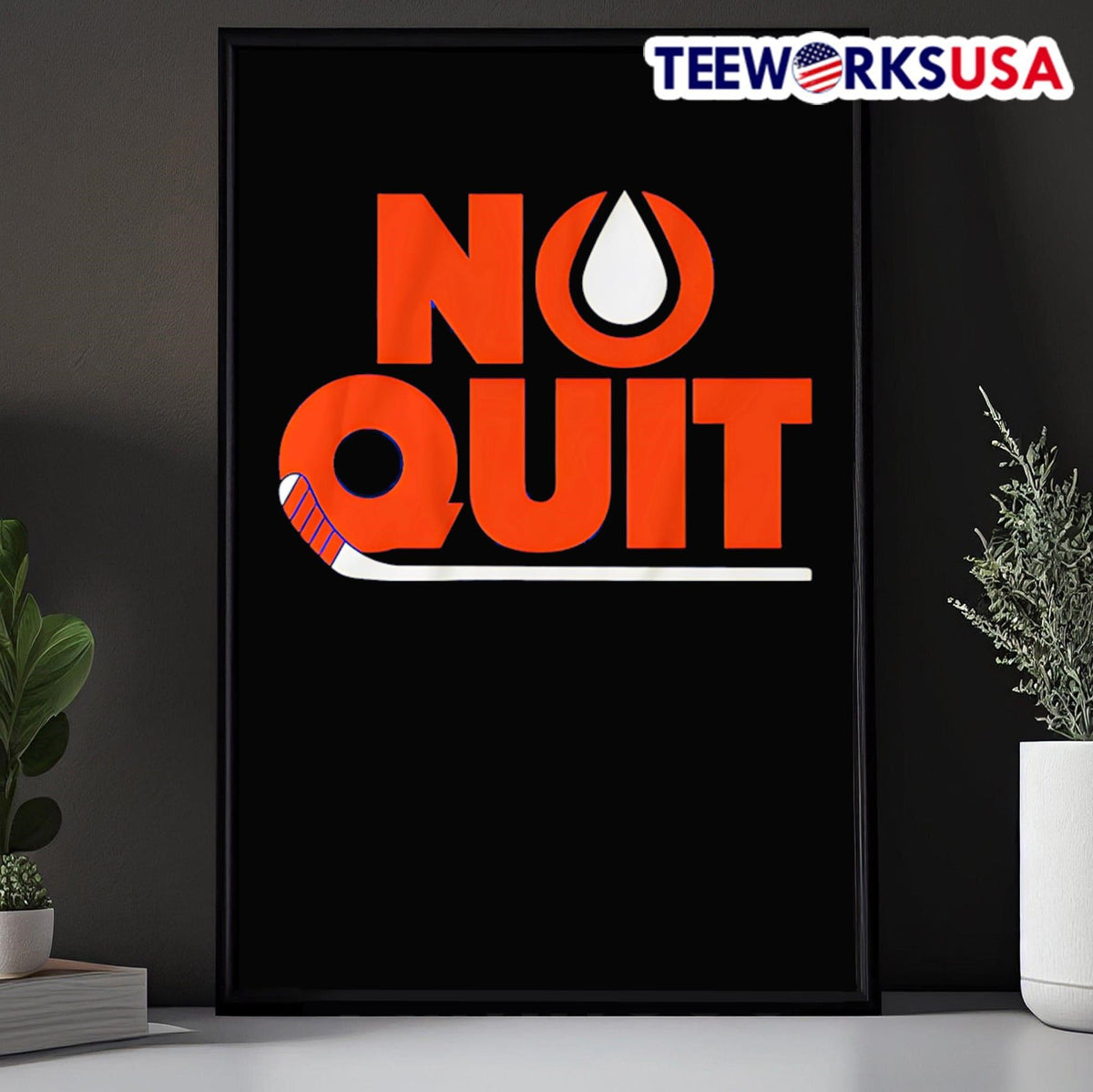 No Quit Edmonton Oilers hockey - Adult & Kids T-Shirts, Sweatshirts & Hoodies apparel design preview 5