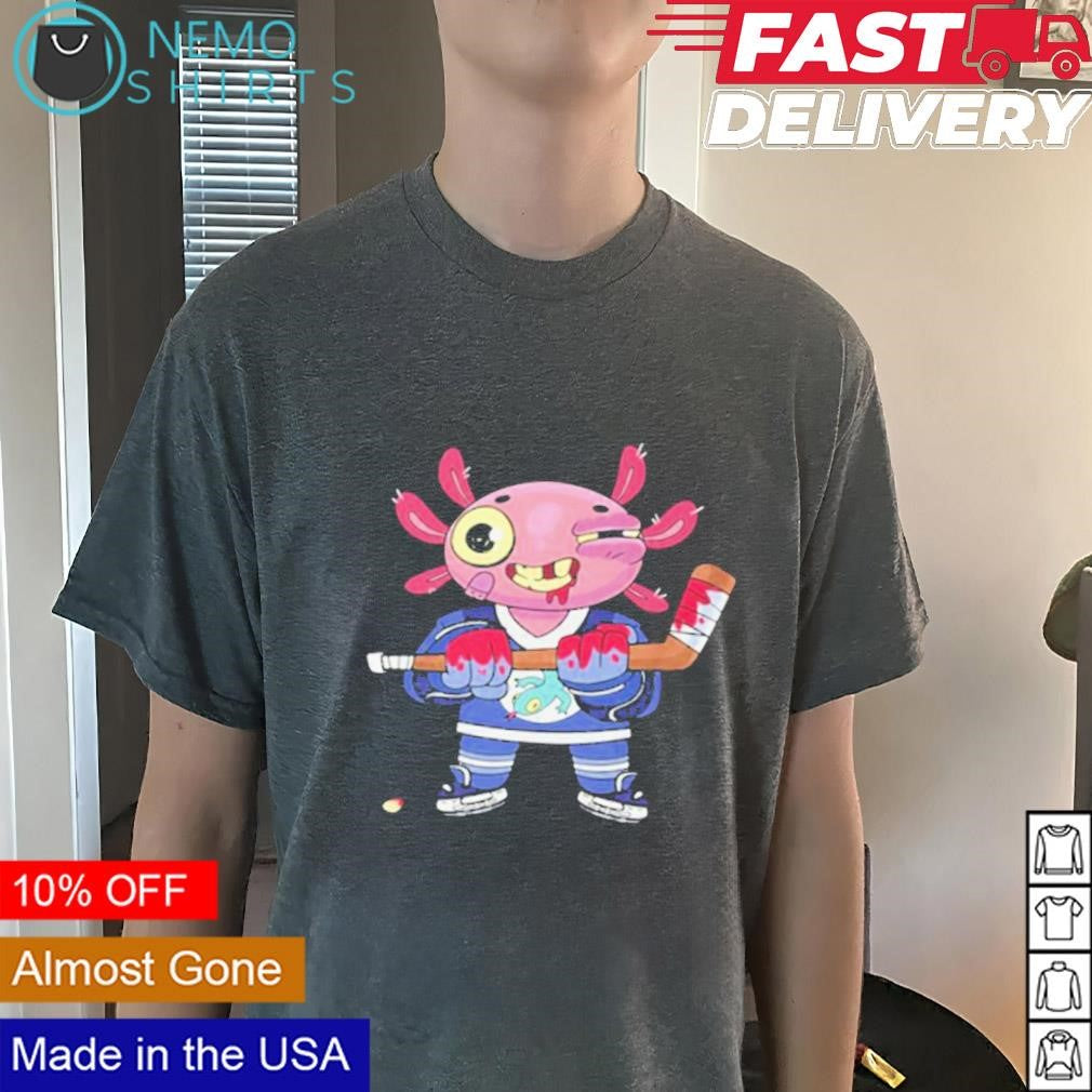 Sloppy hockey axolotl aftermath - Adult & Kids T-Shirts, Sweatshirts & Hoodies apparel design preview 3