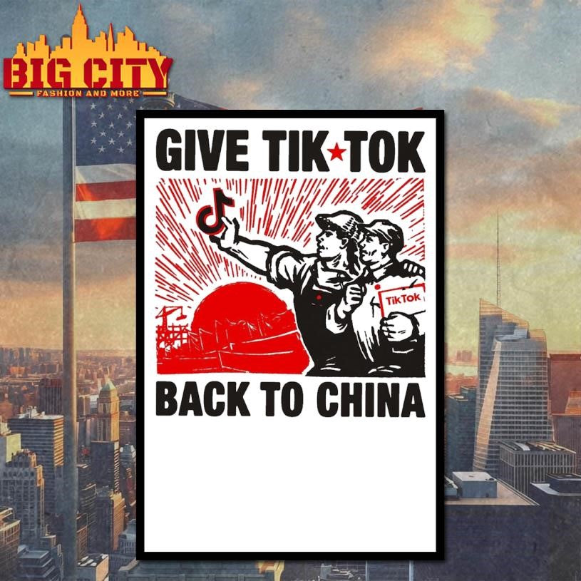 Give Tik Tok Back To China - Adult & Kids T-Shirts, Sweatshirts & Hoodies apparel design preview 4