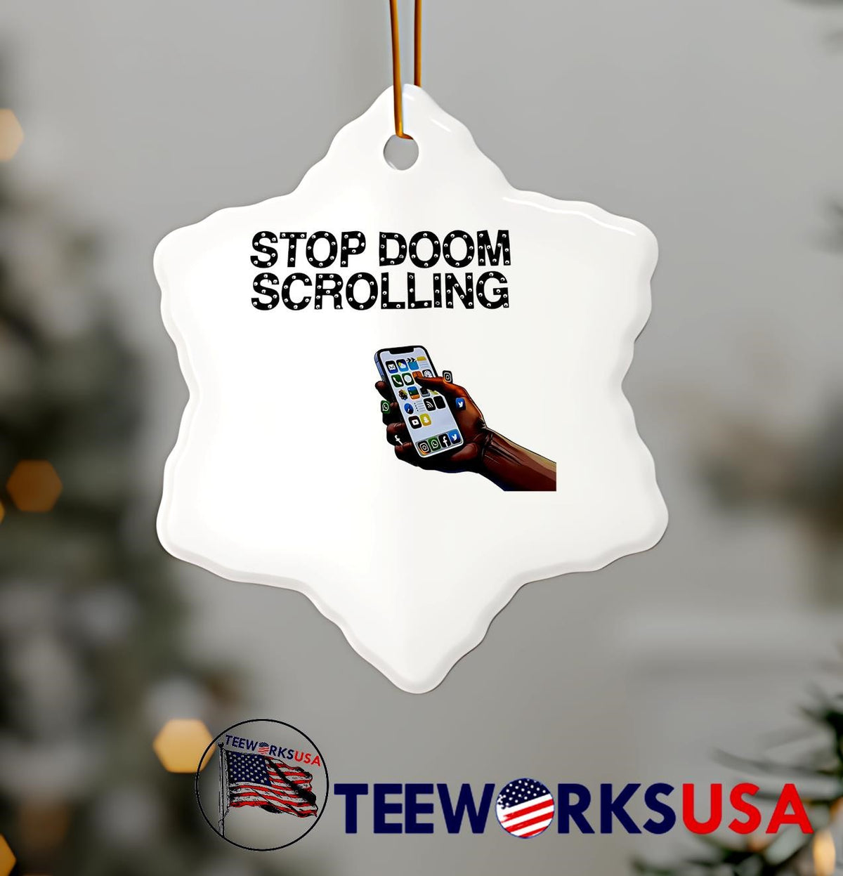 Stop Doom Scrolling cellular phone - Adult & Kids T-Shirts, Sweatshirts & Hoodies apparel design preview 7
