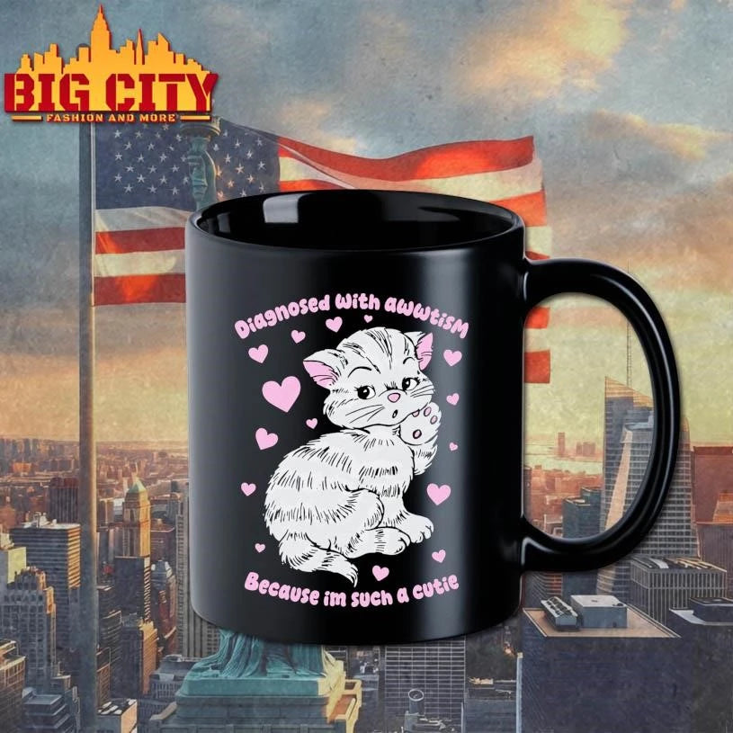 Diagnosed With Awwtism Because Im Such A Cutie - Adult & Kids T-Shirts, Sweatshirts & Hoodies apparel design preview 3