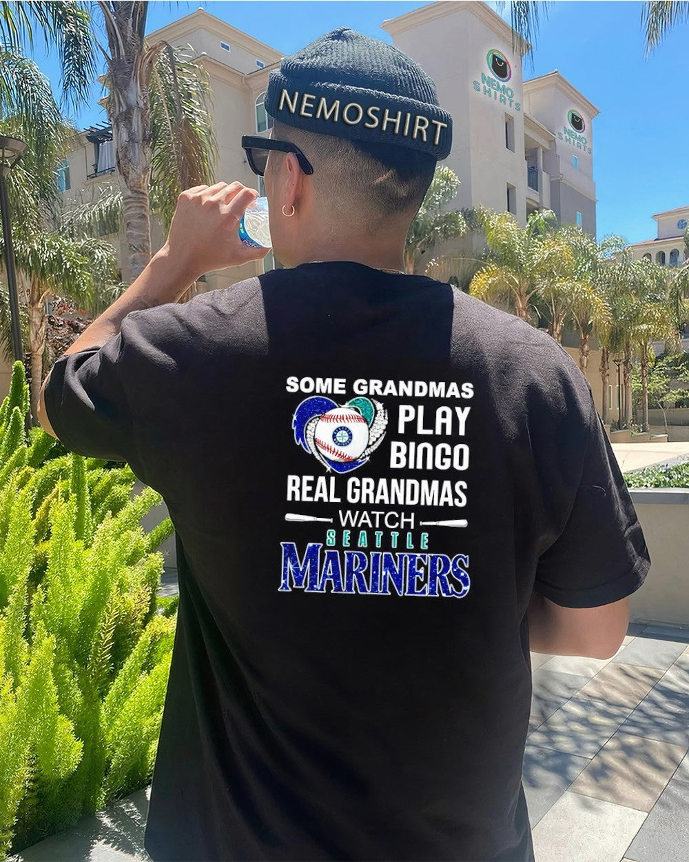 Some grandmas play bingo real watch Seattle Mariners - Adult & Kids T-Shirts, Sweatshirts & Hoodies apparel design preview 4