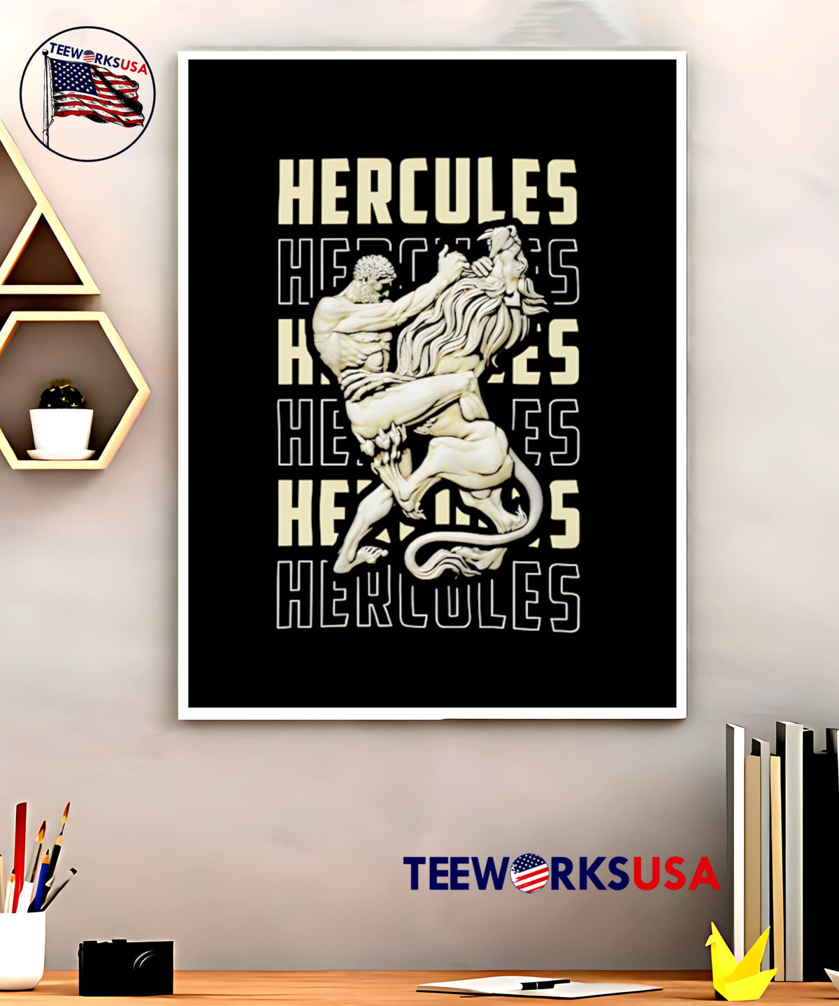Hercules Nemean Lion - Adult & Kids T-Shirts, Sweatshirts & Hoodies apparel design preview 5