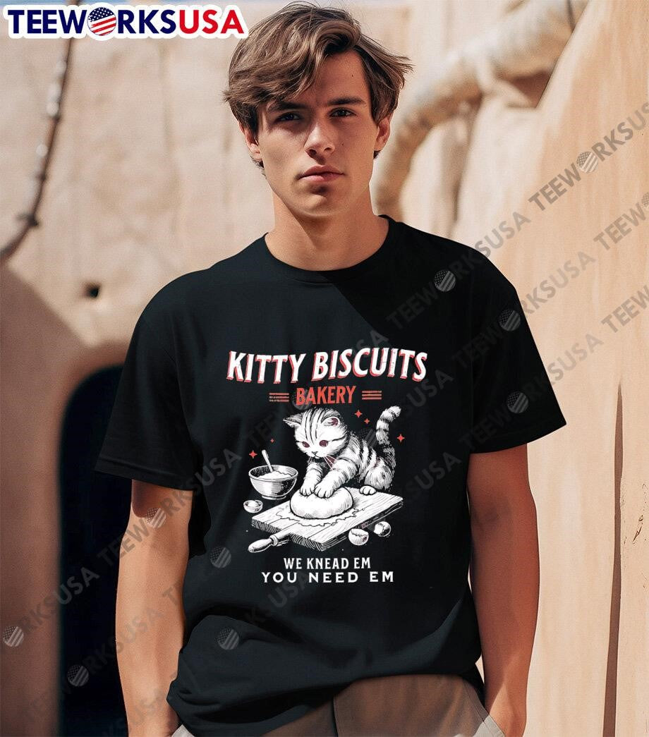 Kitty Biscuits Cat We Knead Em You Need - Adult & Kids T-Shirts, Sweatshirts & Hoodies apparel design preview 1