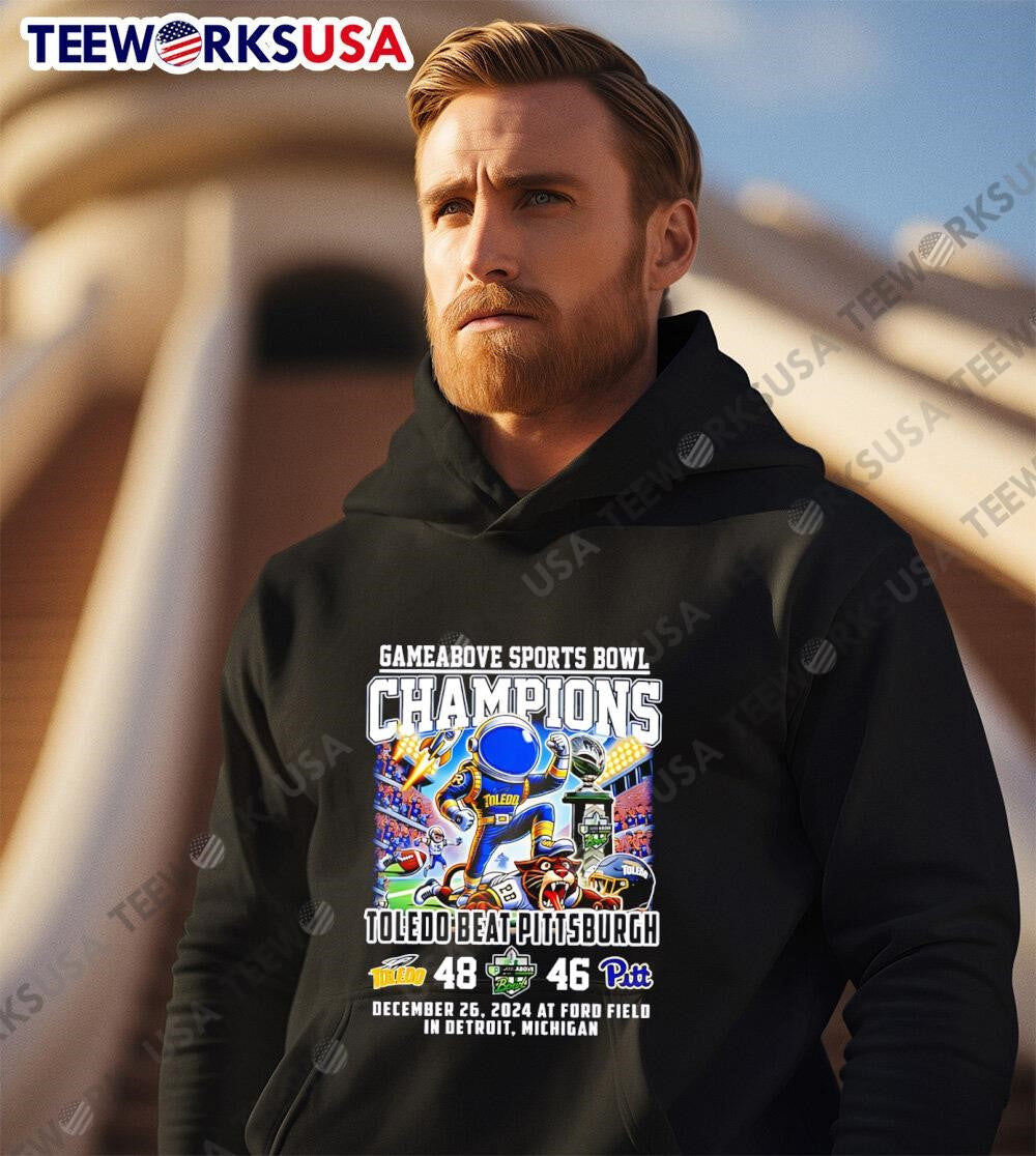 Toledo Rockets Beat Pittsburgh Gameabove Bowl - Adult & Kids T-Shirts, Sweatshirts & Hoodies apparel design preview 3