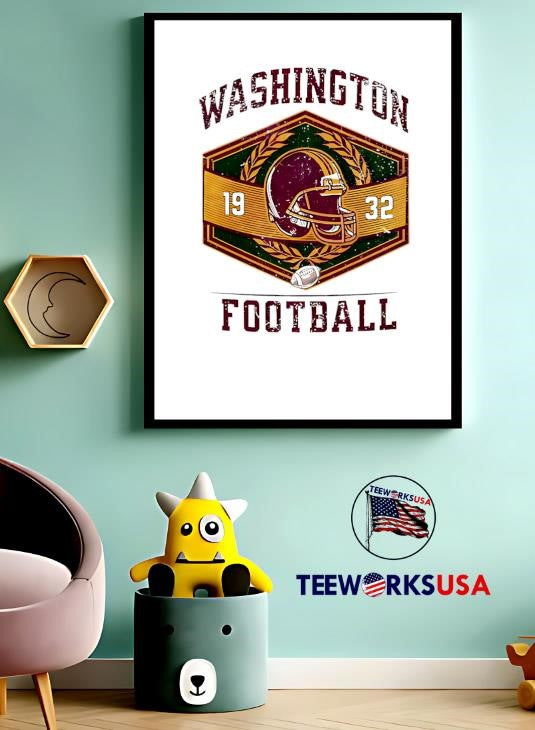 Washington Football 1932 helmet vintage - Adult & Kids T-Shirts, Sweatshirts & Hoodies apparel design preview 3
