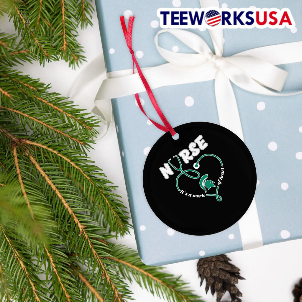 Nurse it's a work of heart Michigan State Spartans - Adult & Kids T-Shirts, Sweatshirts & Hoodies apparel design preview 4