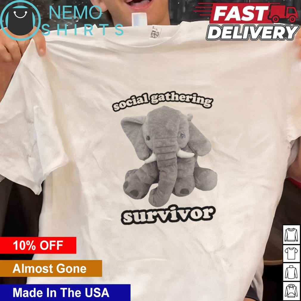 Social gathering survivor elephant - Adult & Kids T-Shirts, Sweatshirts & Hoodies apparel design preview 1