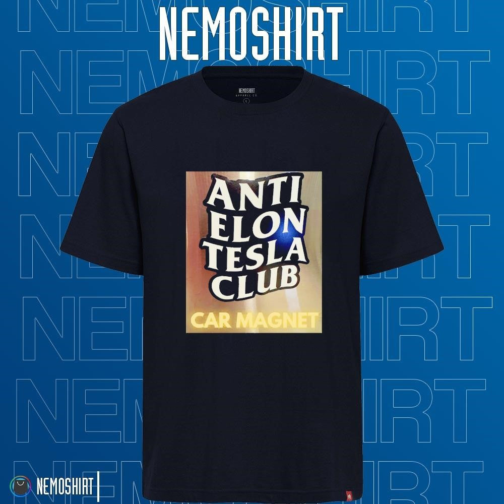 Anti Elon tesla club car magnet - Adult & Kids T-Shirts, Sweatshirts & Hoodies apparel design preview 1