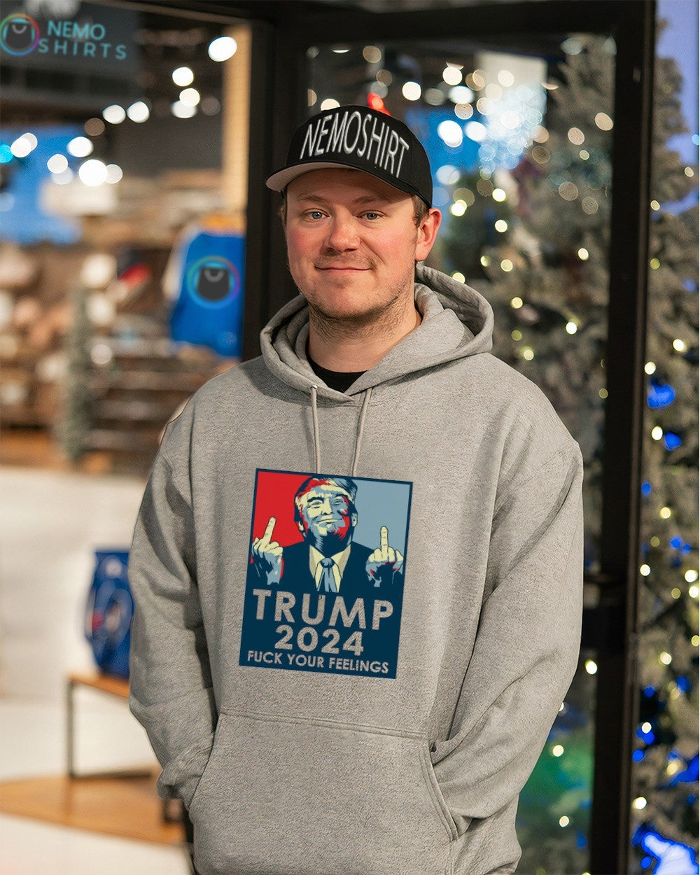 Trump 2024 fuck your feelings hope style - Adult & Kids T-Shirts, Sweatshirts & Hoodies apparel design preview 3