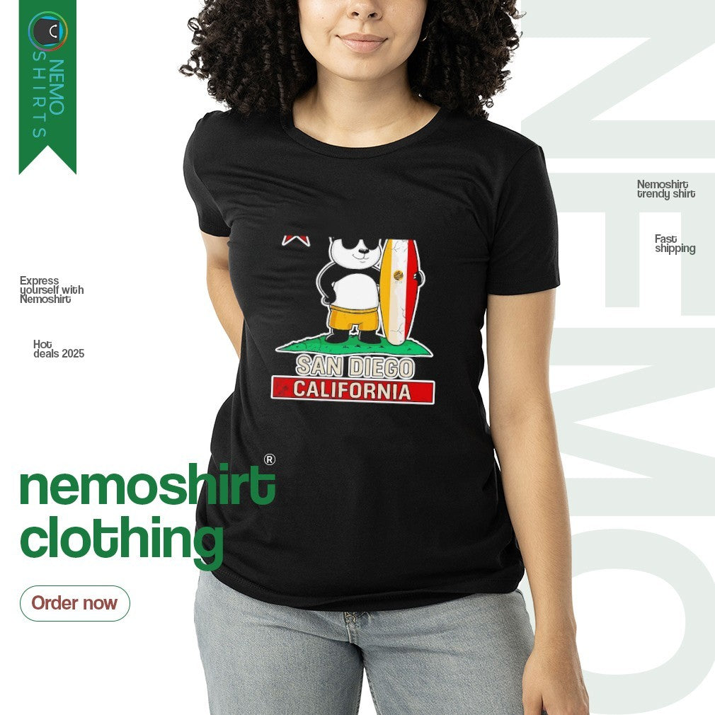 San Diego California cool panda surfer - Adult & Kids T-Shirts, Sweatshirts & Hoodies product image 3