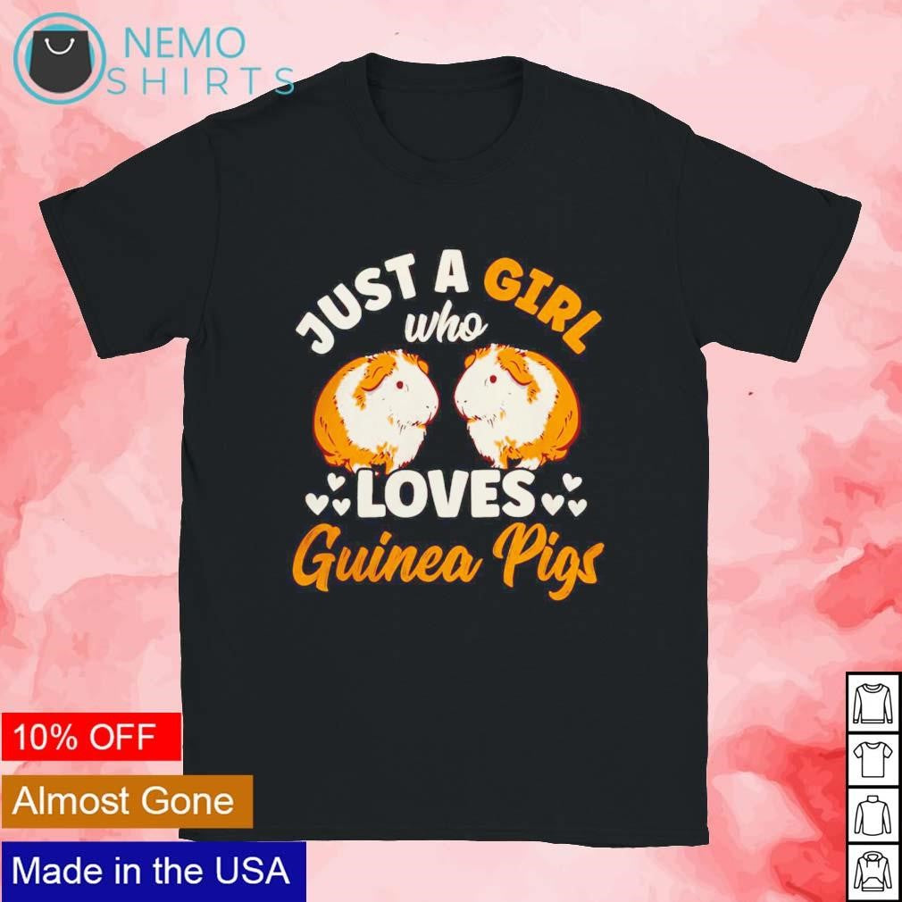 Just a girl who loves guinea pigs - Adult & Kids T-Shirts, Sweatshirts & Hoodies apparel design preview 1