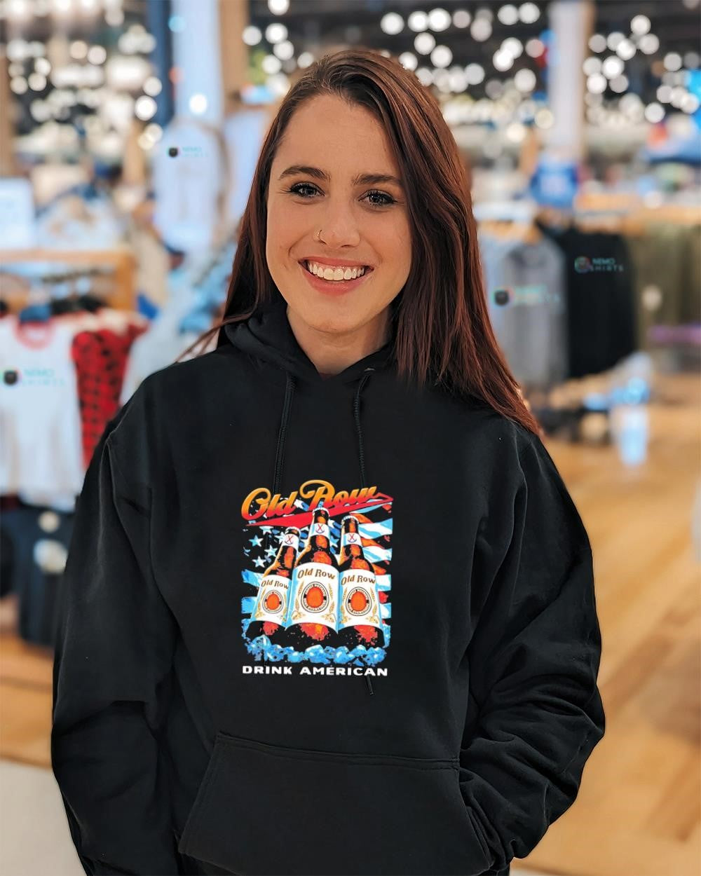Drink American flag graphic - Adult & Kids T-Shirts, Sweatshirts & Hoodies apparel design preview 3