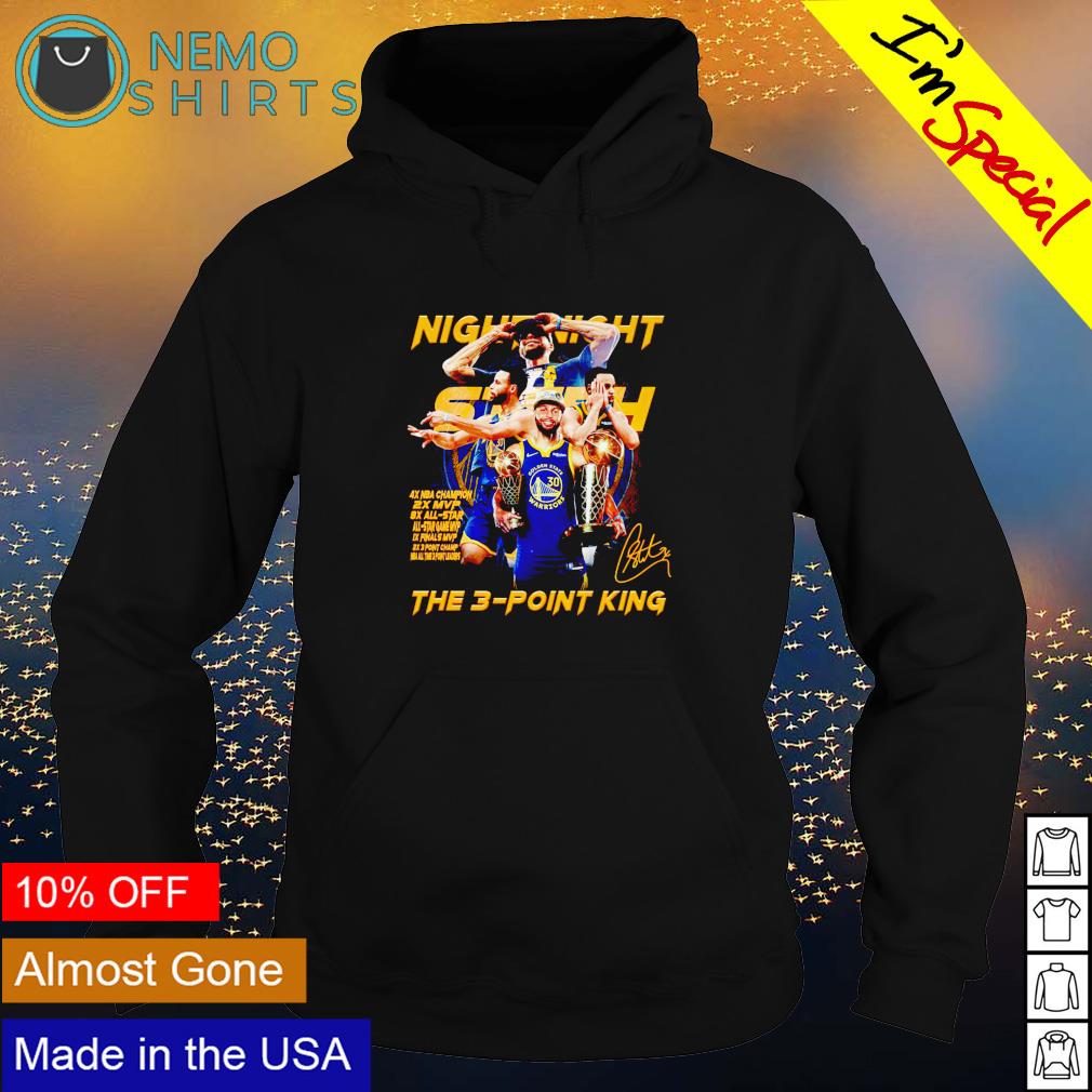 Stephen Curry night the 3-point king - Adult & Kids T-Shirts, Sweatshirts & Hoodies apparel design preview 2