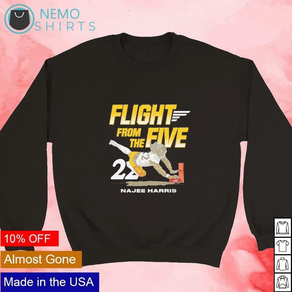 Flight from the five Najee Harris Pittsburgh Steelers - Adult & Kids T-Shirts, Sweatshirts & Hoodies apparel design preview 3