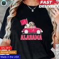 Snoopy and Elephant mascot driving car Alabama - Adult & Kids T-Shirts, Sweatshirts & Hoodies apparel design preview 1