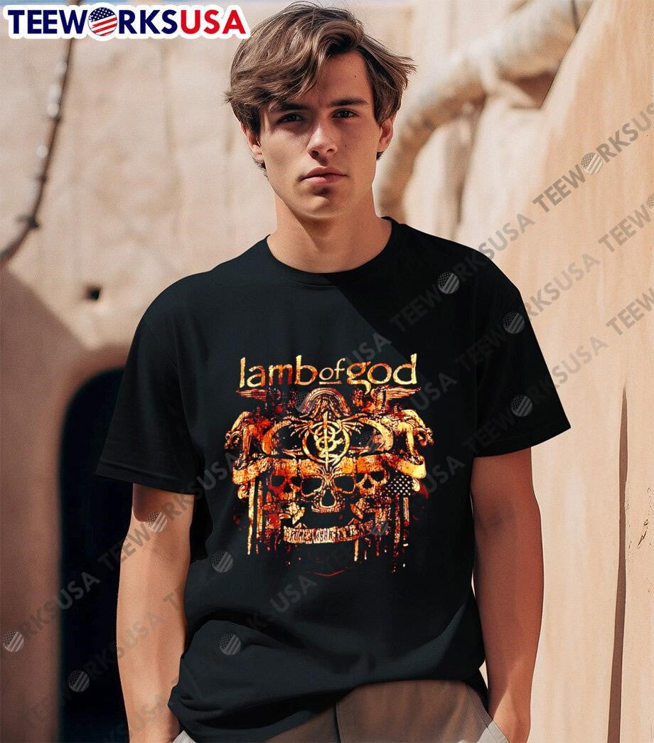 Lamb Of God skulls retro - Adult & Kids T-Shirts, Sweatshirts & Hoodies apparel design preview 1