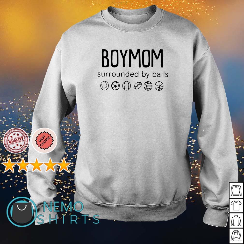 Boymom surrounded by balls - Adult & Kids T-Shirts, Sweatshirts & Hoodies apparel design preview 4